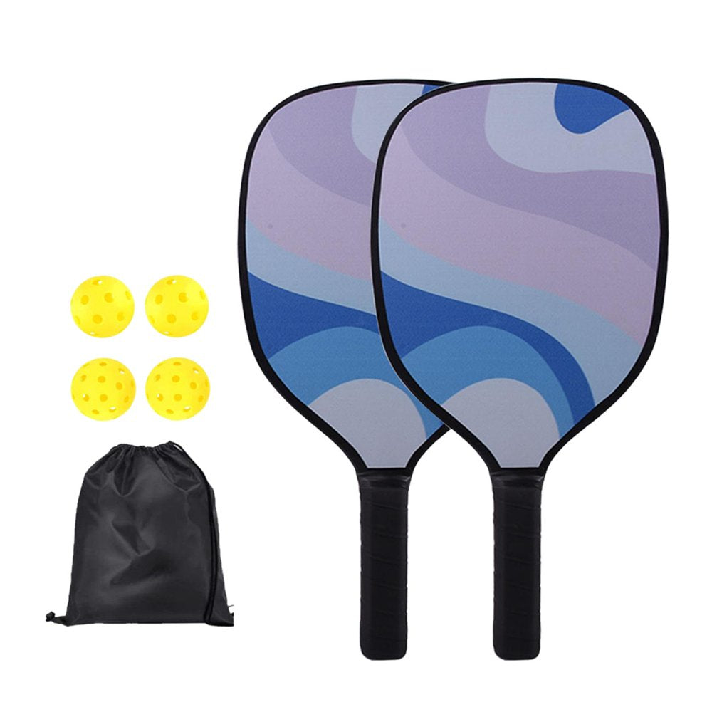 Professional Pickleball Paddle Racket with Bag 4 Balls Comfort Grip Lightweight Racquets for Adults Kids Indoor Outdoor Use Pink