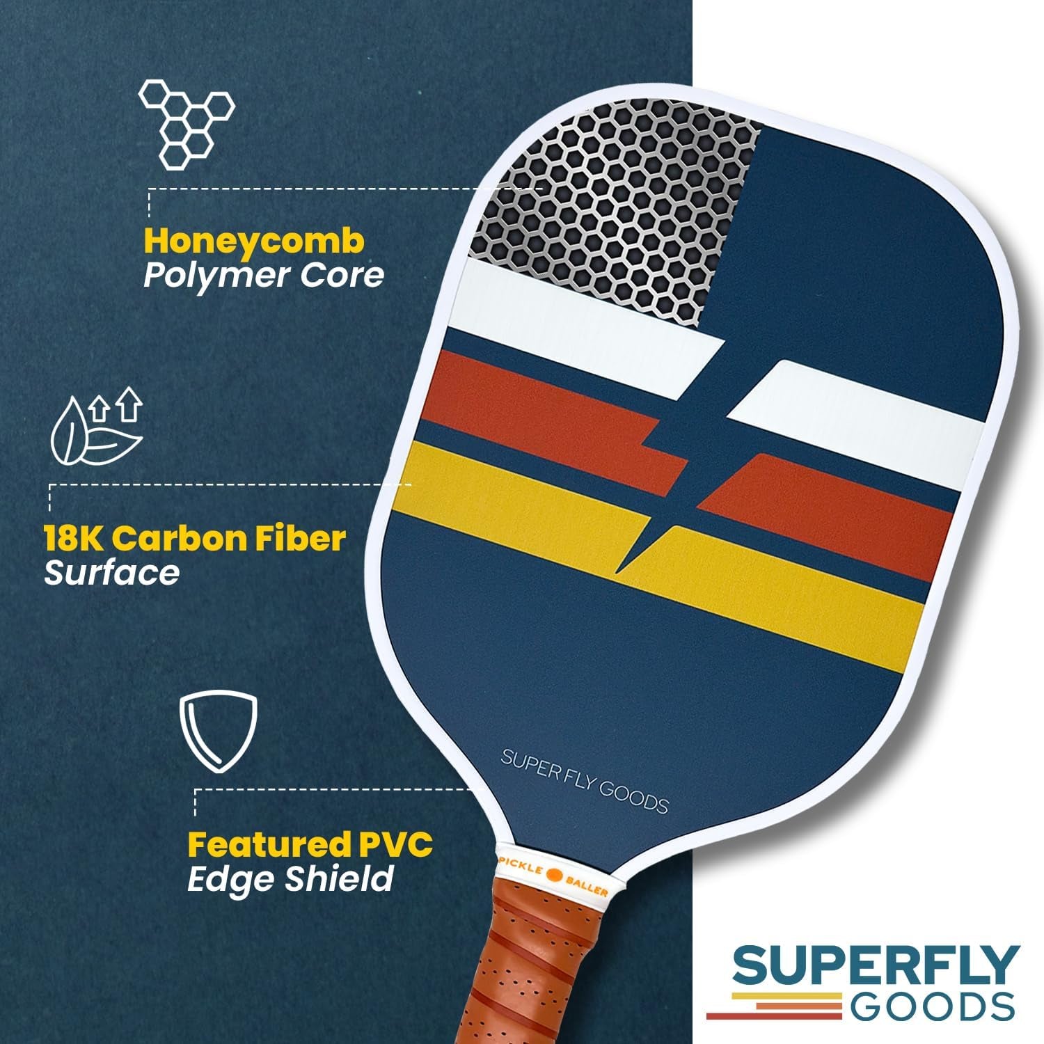 Pickleball Paddle Association Approved Rackets Honeycomb Core