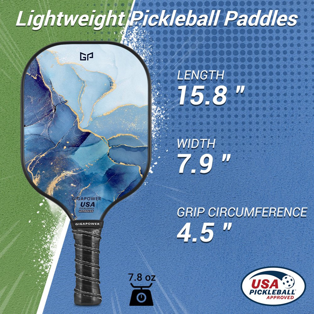 Pickleball Paddles Set of 2, USAPA Approved Graphite Carbon Face