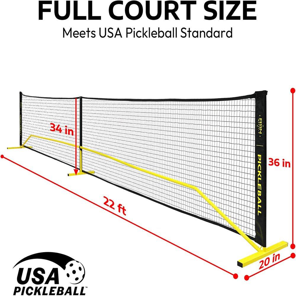 Portable Pickleball Net System, 22Ft Regulation Size Net with Carrying Bag