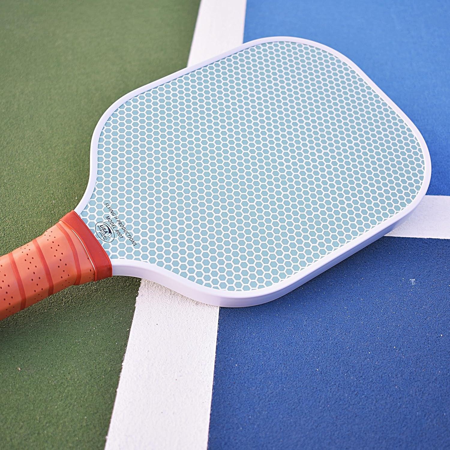 Flying H Pickleball Paddle | Carbon Fiber | Honeycomb Core | Timeless Design | USAPA Approved | Comfort Grip - setpickleball