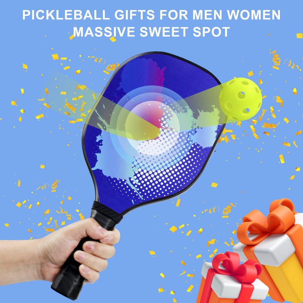 4 Wood Pickleball Paddles, 4 Pickleball Balls, 4 Grip Tape & Carry Bag, Pickleball Gifts - setpickleball