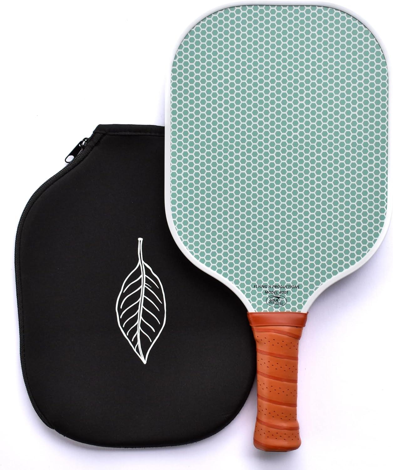 Flying H Pickleball Paddle | Carbon Fiber | Honeycomb Core | Timeless Design | USAPA Approved | Comfort Grip - setpickleball