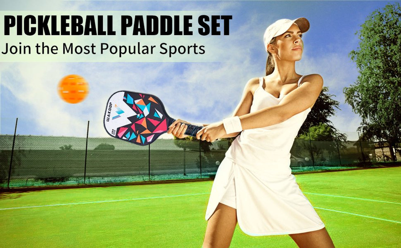 Pickleball Paddle USAPA Approved Set 2 Premium Graphite Craft Rackets Honeycomb Core