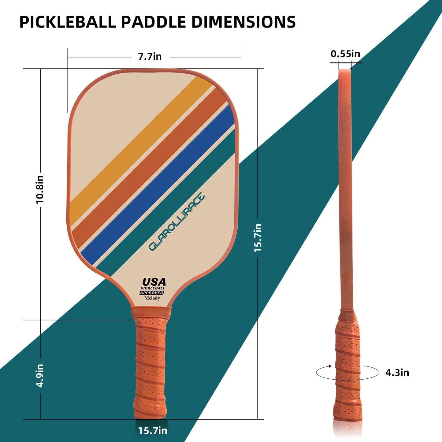 Pickleball Paddles Set of 2 Fiberglass Pickle Ball Paddles