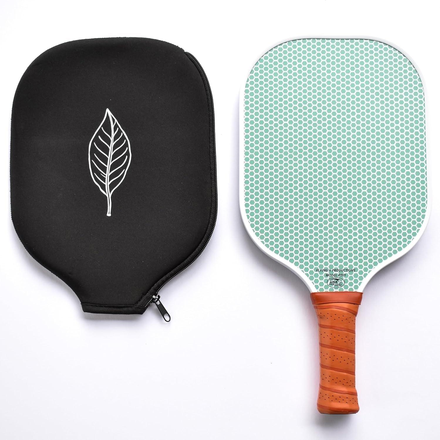 Flying H Pickleball Paddle | Carbon Fiber | Honeycomb Core | Timeless Design | USAPA Approved | Comfort Grip - setpickleball