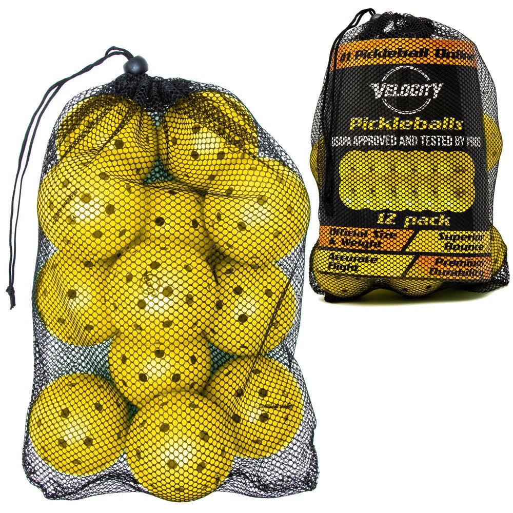 Outdoor 3 Count Yellow Pickleball Balls | USAPA Approved 40 Hole