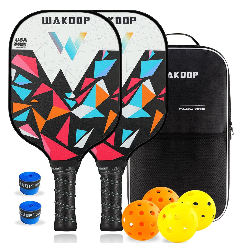 Pickleball Paddle USAPA Approved Set 2 Premium Graphite Craft Rackets Honeycomb Core