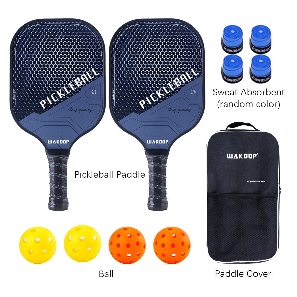 Pickleball Paddle USAPA Approved Set 2 Premium Graphite Craft Rackets Honeycomb Core