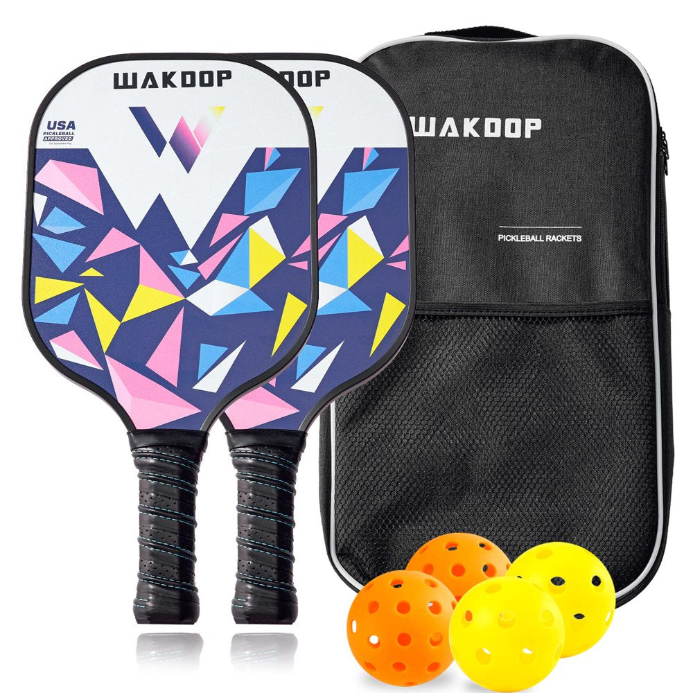 Pickleball Paddle USAPA Approved Set 2 Premium Graphite Craft Rackets Honeycomb Core