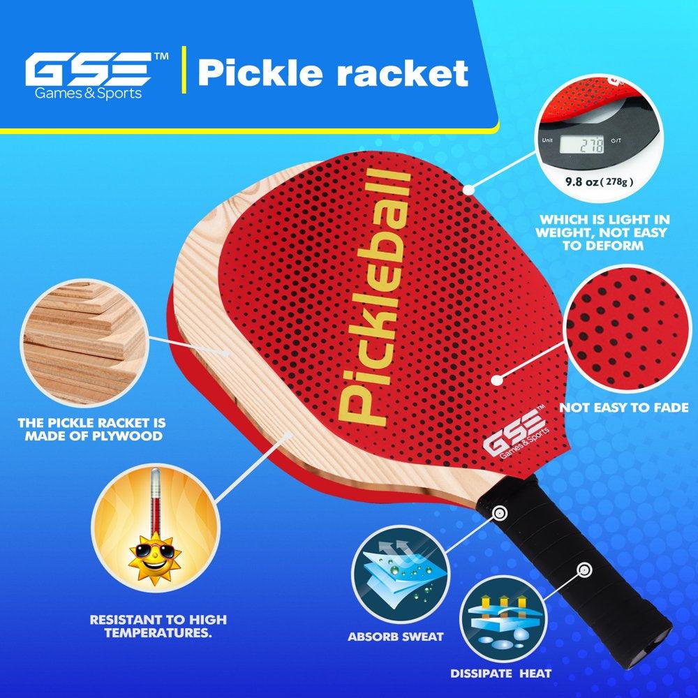 Hardwood Pickleball Paddle Set, Lightweight Pickleball Rackets with Pickleball and Carry Bag - setpickleball