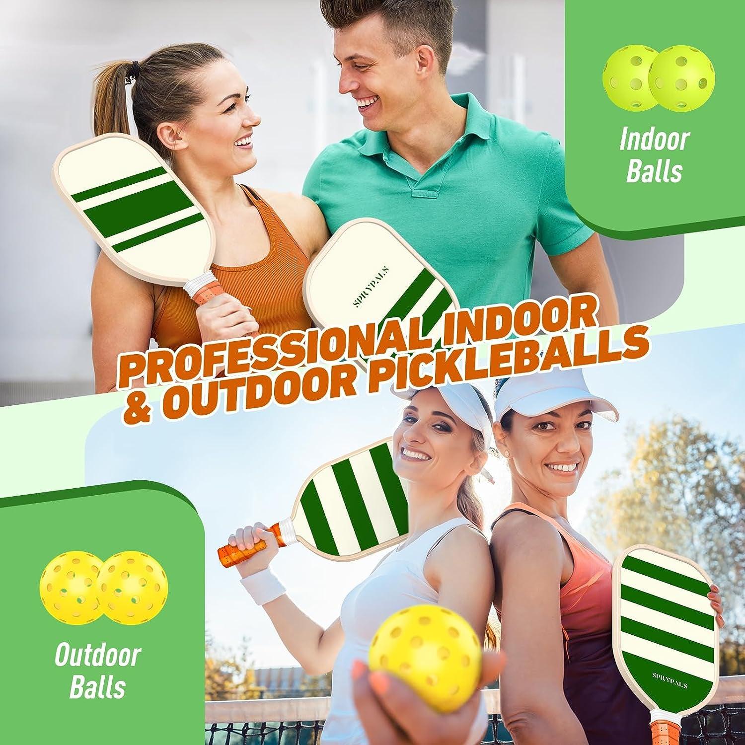 Pickleball Paddles,Usapa Approved Pickleball Paddles Set Premium Pickleball Paddle, 4 Pickleball Balls & 1 Carry Bag