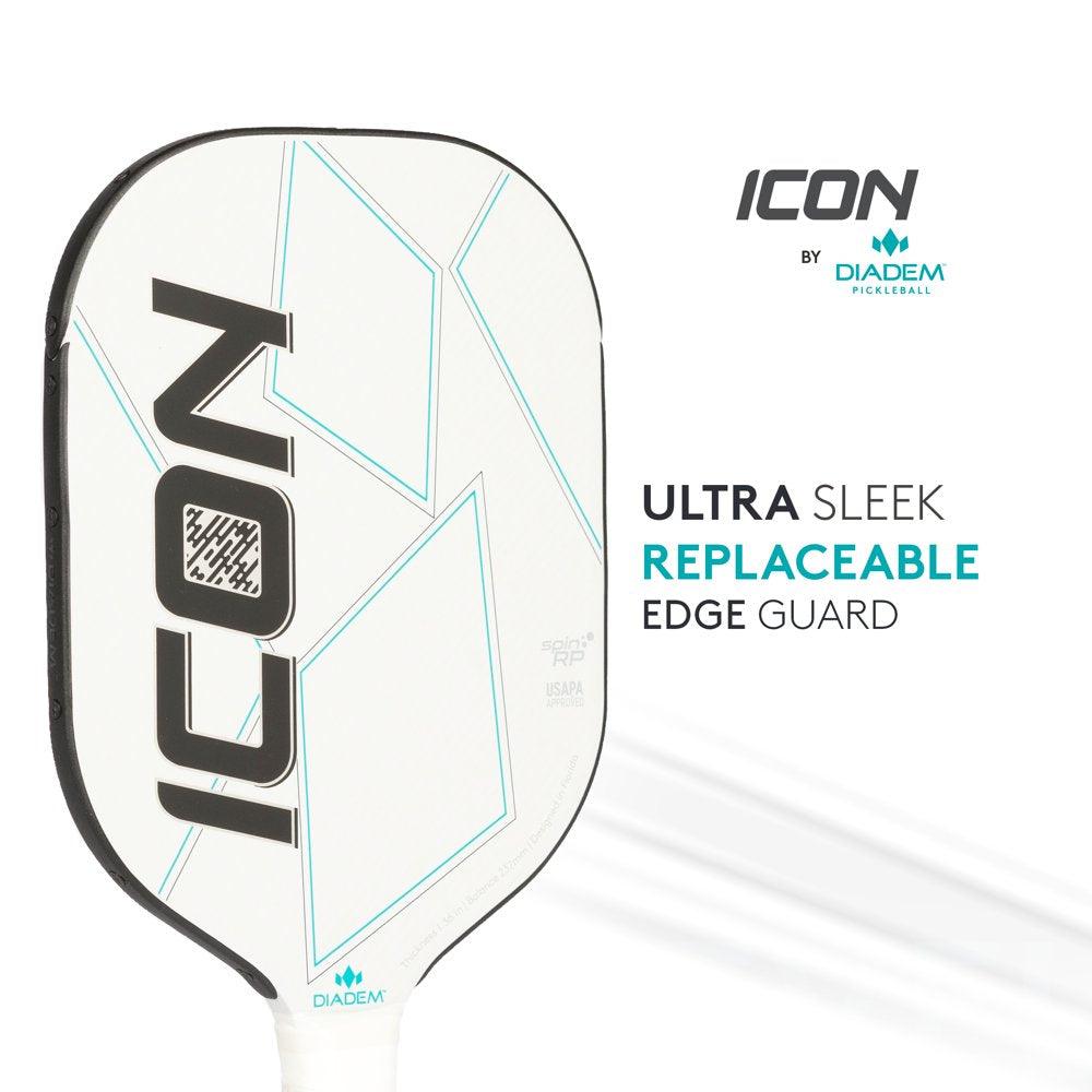 Icon Pickleball Paddle,Liteweight Carbon Fiber in Black,7.7Oz - setpickleball