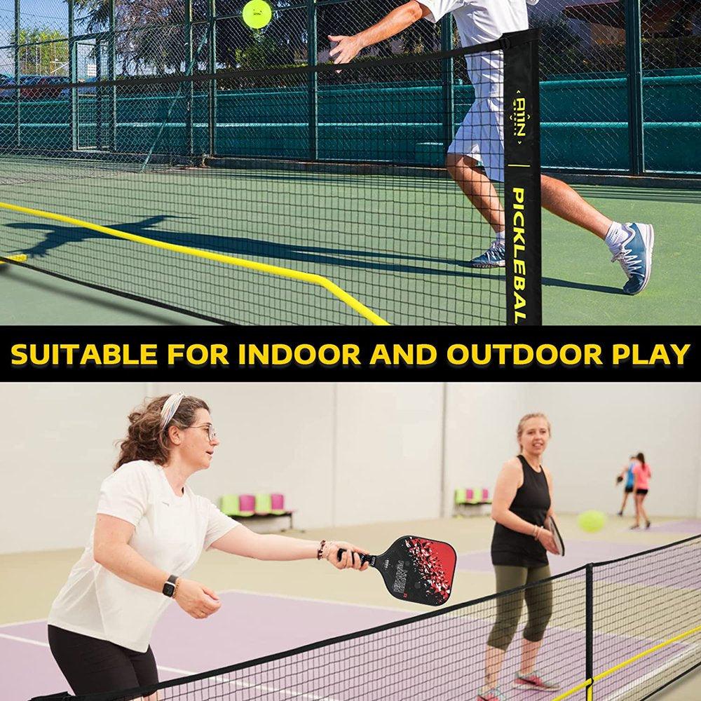 Portable Pickleball Net System, 22Ft Regulation Size Net with Carrying Bag