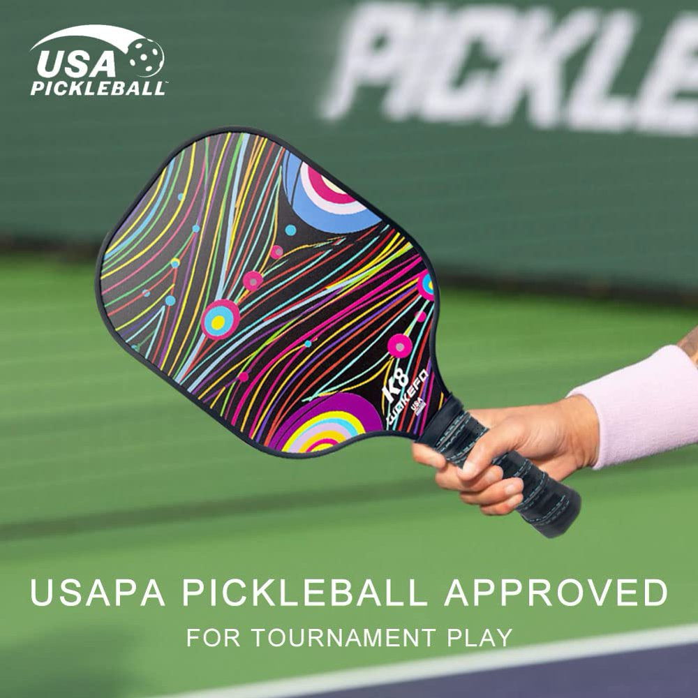 Professional Pickleball Paddles Set: USAPA Approved Pickleball Paddle Graphite Carbon Pickleball Rackets, Pickleball Paddles Set of 2 with 1 Bag and 4 Pickleballs