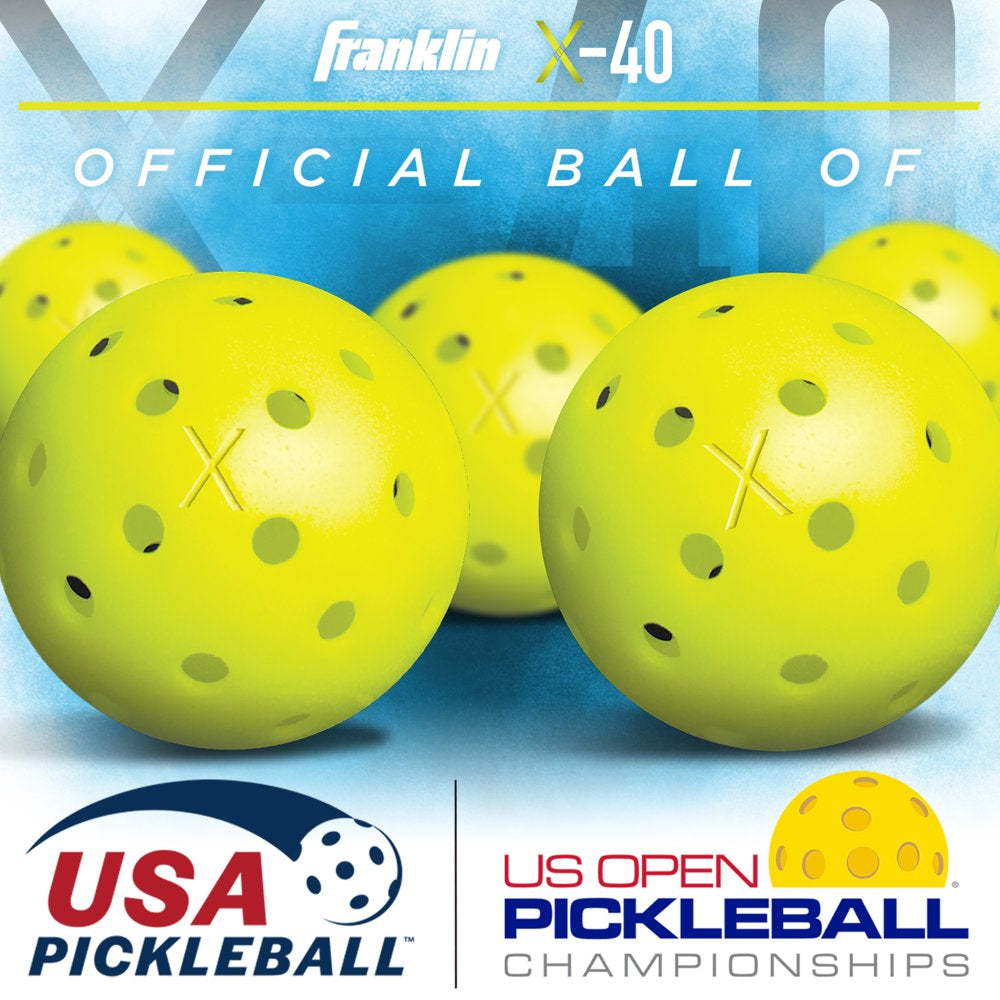 Professional title: " X40 Pickleballs - 6 Pack - Regulation Size - Optic Yellow