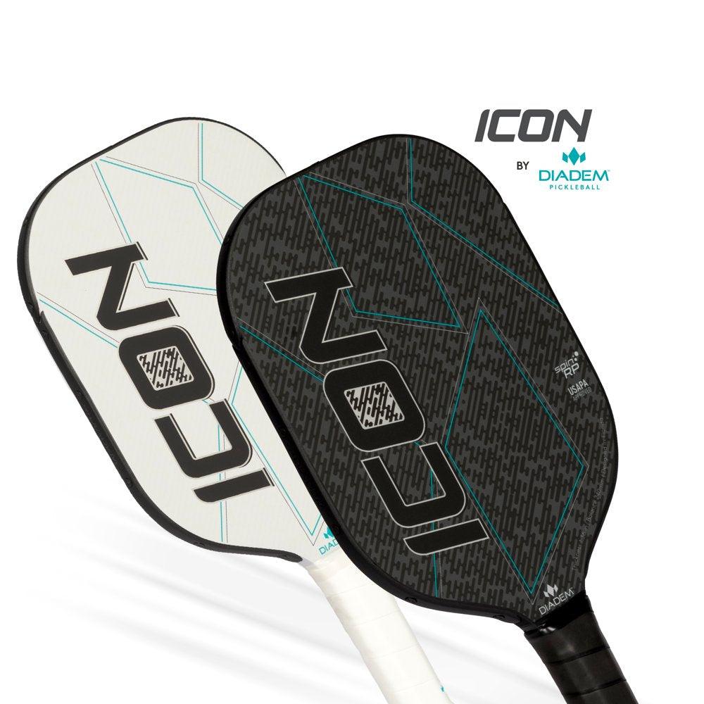 Icon Pickleball Paddle,Liteweight Carbon Fiber in Black,7.7Oz - setpickleball