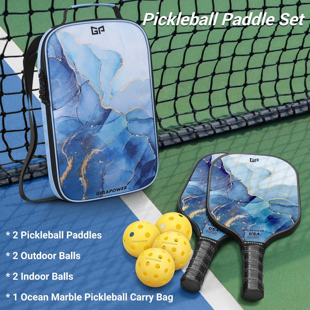 Pickleball Paddles Set of 2, USAPA Approved Graphite Carbon Face