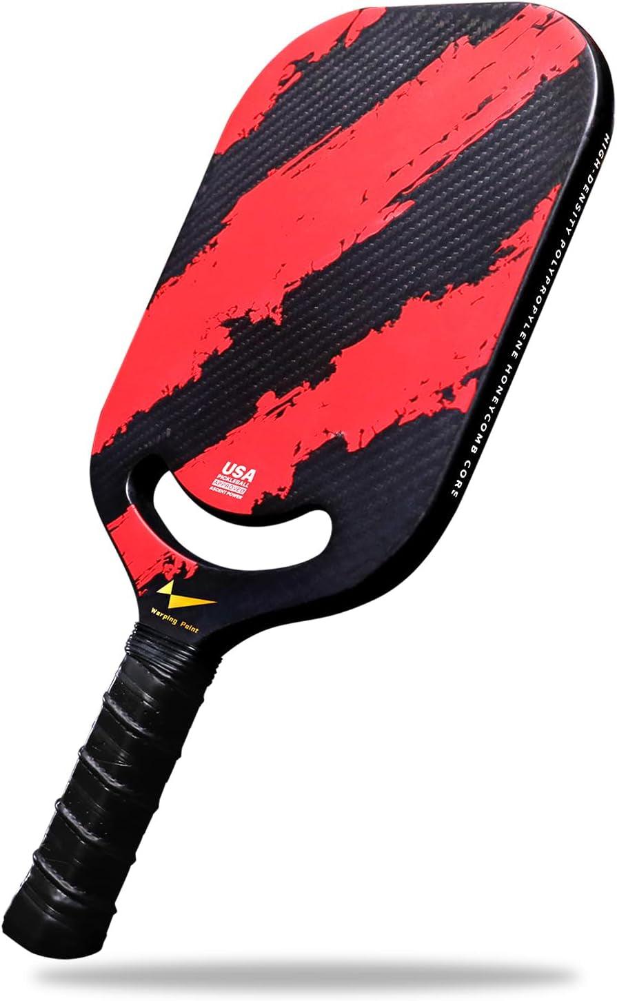 Carbon Fiber Pickleball Paddle with Aero Throat, 2024 USAPA Approved Thermoformed Pickle Ball Racket for Power & Control - setpickleball