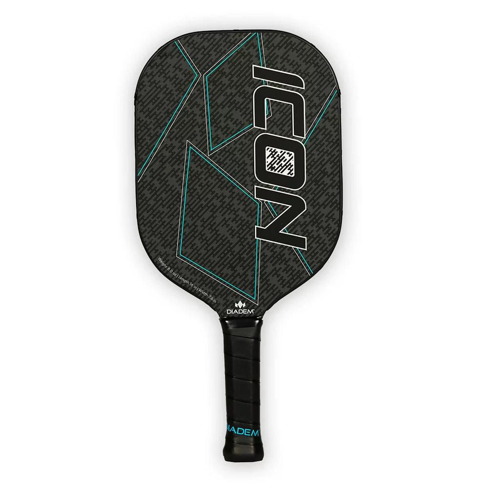 Icon Pickleball Paddle,Liteweight Carbon Fiber in Black,7.7Oz - setpickleball